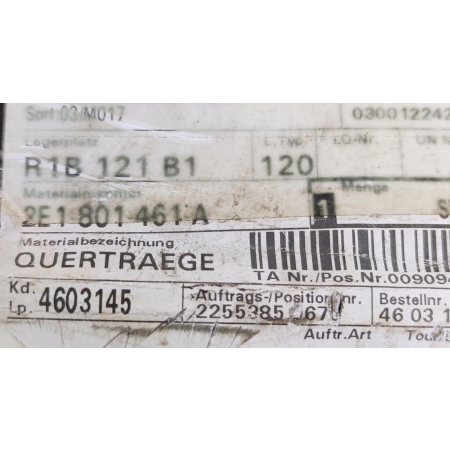 $ VW CRAFTER 06-16 WZMOCNIENIE TYŁ 2E1801461A