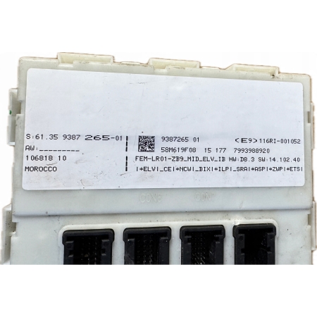 M85 MODUŁ STEROWNIK BDC FEM BMW 1 F20 F21 9387265