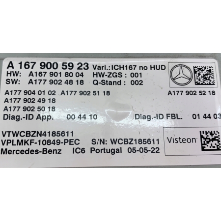 MERCEDES GLE JEDNOSTKA STERUJĄCA A1679005923