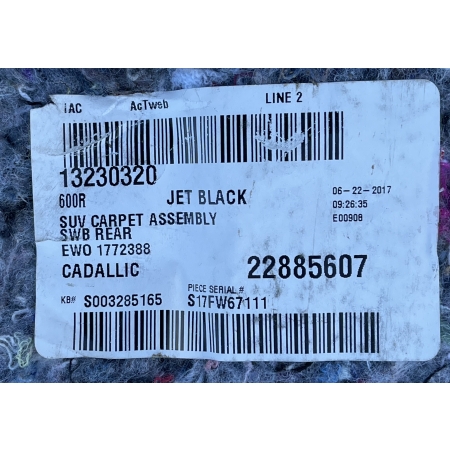 O2 CADILLAC ESCALADE IV 2014 - IZOLACJA DYWAN WYKŁADZINA TYŁ 22885607