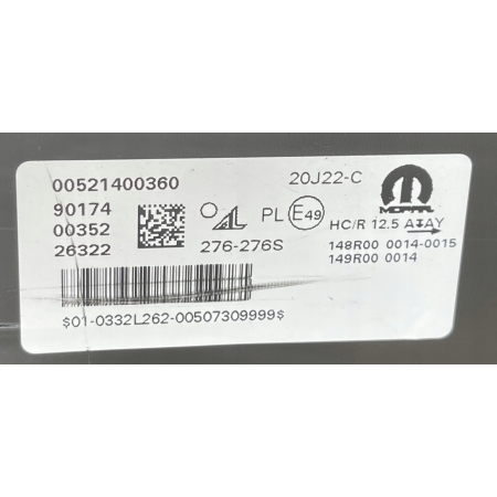 FIAT 500 II E 2020 - LAMPA LEWA PRZÓD REFLEKTOR 521400360