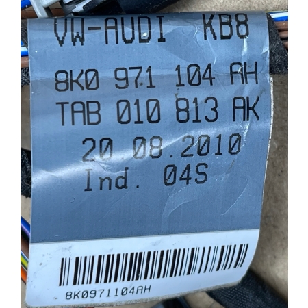 AUDI A4 B8 WIĄZKA INSTALACJA ZDERZAKA TYŁ PDC 8K0971104AH