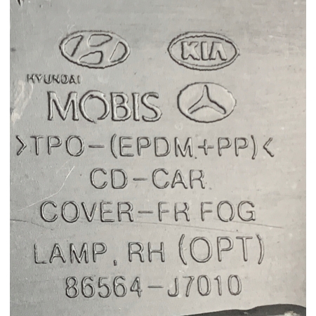 ORYGINALNA KRATKA ZDERZAKA PRAWA KIA CEED III 18- 86564-J7010