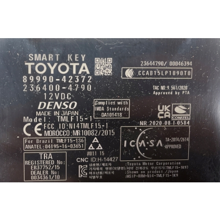 P4 TOYOTA RAV4 V 5 2020 - 2.5 HYBRID STEROWNIK MODUŁ SMART KEY 89990-42372