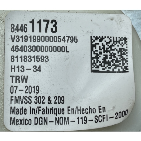 P8 GMC YUKON XL IV 2015 - PAS BEZPIECZEŃSTWA LEWY TYŁ III RZĄD 84461173