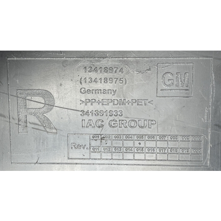 D7 OPEL ASTRA IV J 4 2009 - NADKOLE PRAWE PRZÓD CZĘŚĆ TYLNA GM 13418974