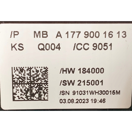 MERCEDES A-KLASA 177 PRZEŁĄCZNIK TAŚMA MANETKI A1779001613 03.08.2023