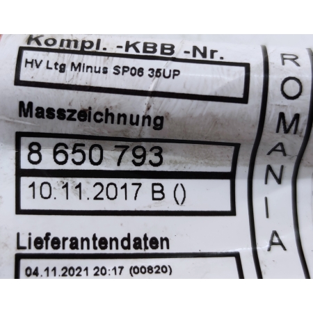 BMW PRZEWÓD KABEL WIĄZKA WTYCZKA 8650793