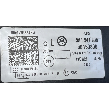 G8-17 VW GOLF 8 VIII 2019 - LAMPA LEWA PRZÓD FULL LED 5H1941005 19.01.20