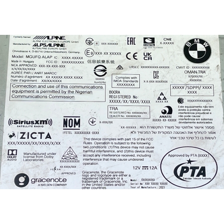 BMW ALPINE TUNER RADIA RADIO CI 5A5E658