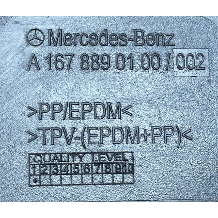 MERCEDES GLE 167 OSŁONA WYGŁUSZENIE BŁOTNIKA PRAWA PRZÓD A1678890100