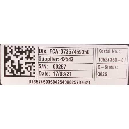FIATE 500E PRZEŁĄCZNIK ZESPOLONY TAŚMA AIRBAG MANETKI 07357459350 23.02.21