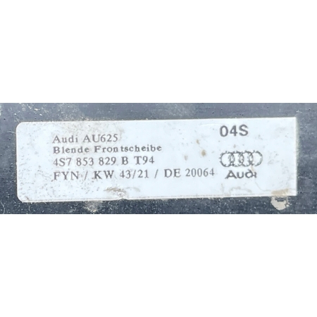 AUDI R8 SPYDER LISTWA BLENDA GÓRNA SZYBY CZOŁOWEJ 4S7853829B