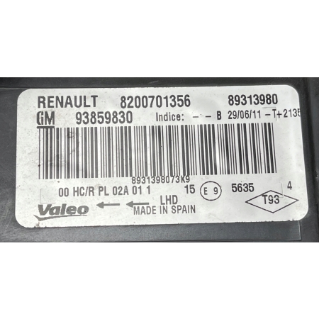 RENAULT TRAFIC OPEL VIVARO II 2006 - LAMPA PRAWA PRZÓD 8200701356