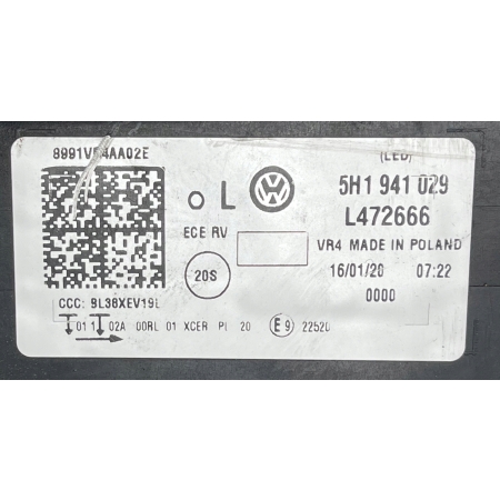 G8-15 VW GOLF 8 VIII 2019 - LAMPA LEWA PRZÓD FULL LED 5H1941029 16.01.20