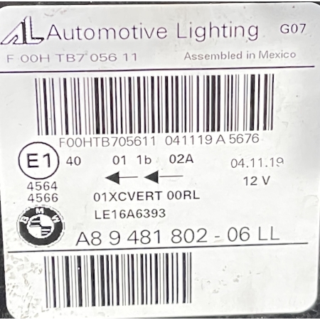 LAMPA PRAWA PRZÓD BMW X7 G07 LASER 9481802