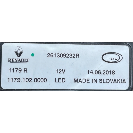RENAULT ESPACE V LIFT 2020 - LED DRL HALOGEN PRAWY 261309232R