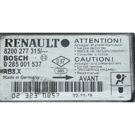RENAULT CLIO II MODUŁ AIRBAG PODUSZEK  8200277315 0285001537
