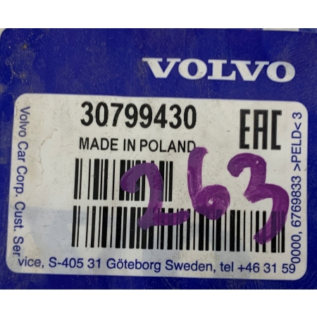 VOLVO S60 V60 LISTWA SZYBY DRZWI PRAWA TYŁ