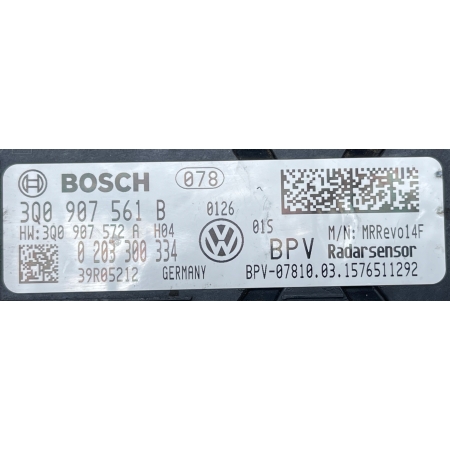 VW PASSAT B8 SKODA SUPERB III RADAR SENSOR DISTRONIC 3Q0907561B