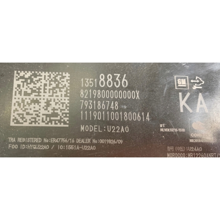 P1 CHEVROLET TRAVERSE II 2017 - MODUŁ KEYLESS STEROWNIK 13518863