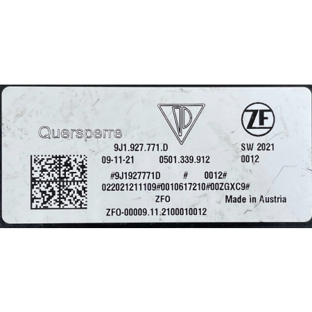PORSCHE TAYCAN MODUŁ BLOKADY POPRZECZNEJ 9J1927771D