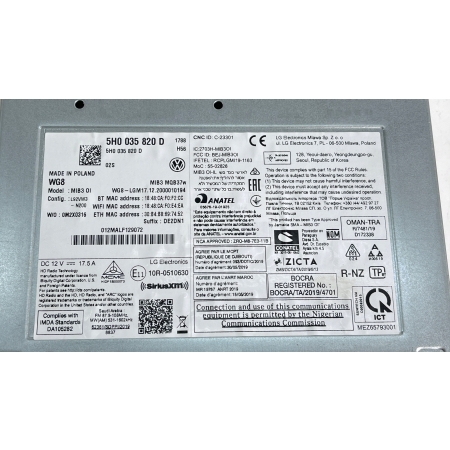 VW MIB STEROWNIK MMI NAWIGACJA 5H0035820D