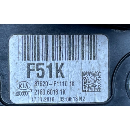 KIA SPORTAGE IV LUSTERKO ZEWNĘTRZNE PRAWE 10 PIN 87620-F1110
