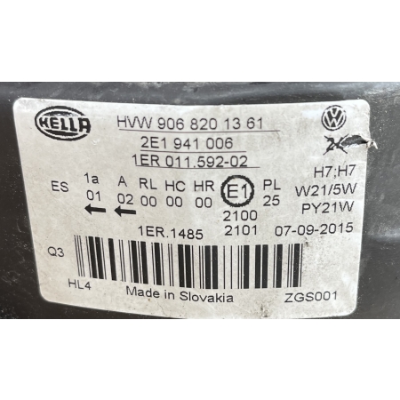 VW CRAFTER 2015 SILNICZEK REGULACJI LAMPY HELLA 008830-00