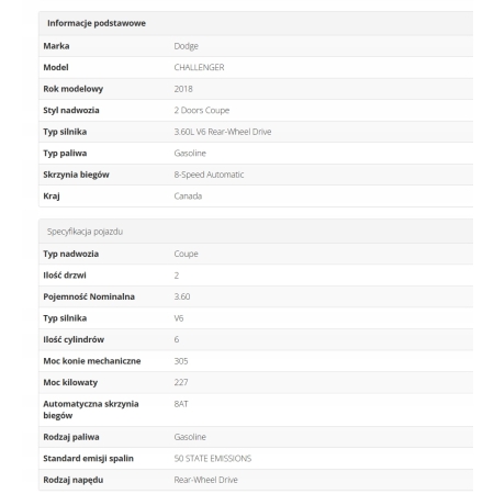 U2 DODGE CHALLENGER 2015- PRZYCISK KLAPY OTWIERANIA 68141864AA