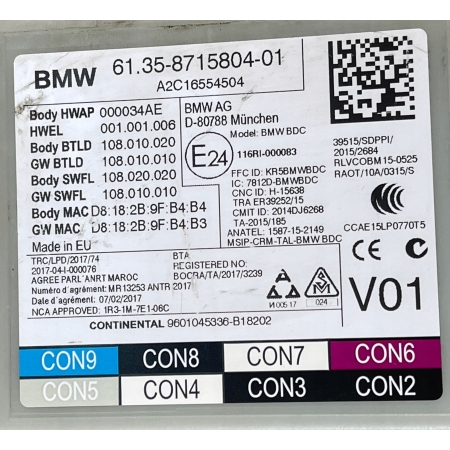 MODUŁ STEROWNIK BDC BMW G30 G31 8715804