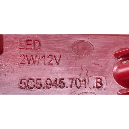 VW NEW BETTLE 2012 - 2019 ODBLASK LAMPA ZDERZAKA LEWY TYŁ 5C5945701B