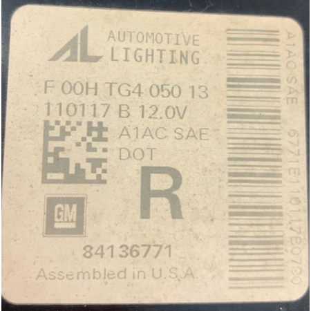 U9 CHEVROLET CAMARO VI 16- LAMPA LED PRAWA TYŁ TYLNA 84136771