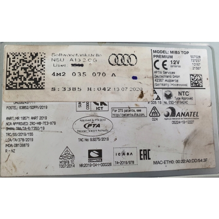 AUDI MIB STEROWNIK MMI NAWIGACJA 4M2035070A