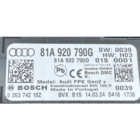 A327 AUDI Q2 LICZNIK ZEGARY 81A920790G 0263742102