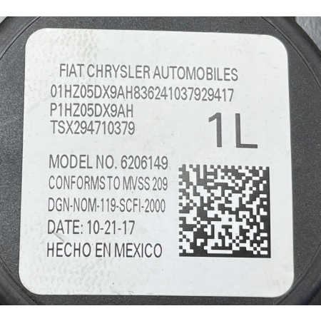 P7 DODGE CHARGER 2018 PAS BEZPIECZEŃSTWA LEWY PRZÓD 1HZ05DX9AH