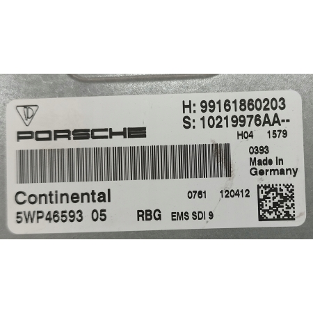 PORSCHE 991 911 STEROWNIK KOMPUTER ECU SILNIKA 99161860203 5WP46593