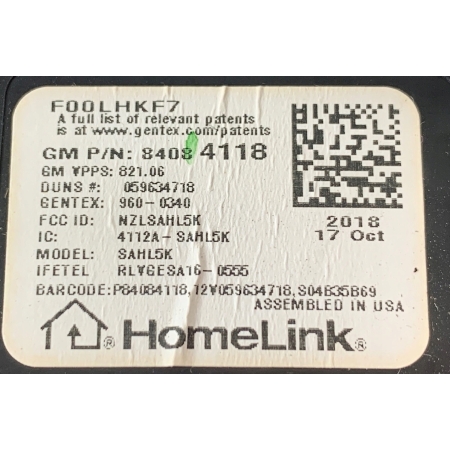 P1 CHEVROLET TRAVERSE II 2017 - LAMPKA PODSUFITKI HOMELINK PILOT 84433523