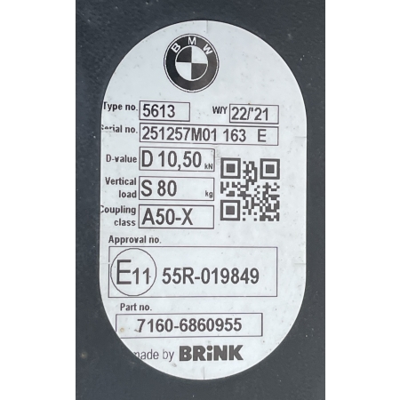 BMW X1 F48 BELKA HAK KULA HOLOWNICZY TYLNY TYŁ 6860955