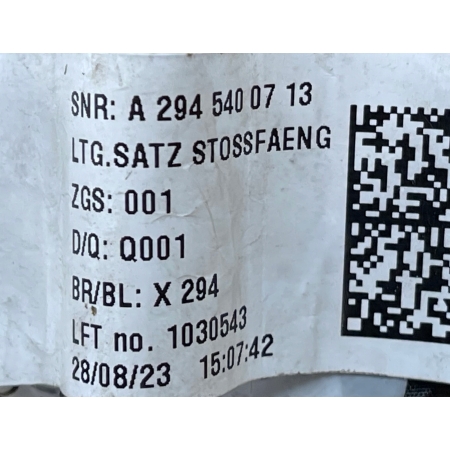 MERCEDES EQE V 295 WIĄZKA INSTALACJA ZDERZAKA PRZÓD PRZEDNIEGO A2945400713