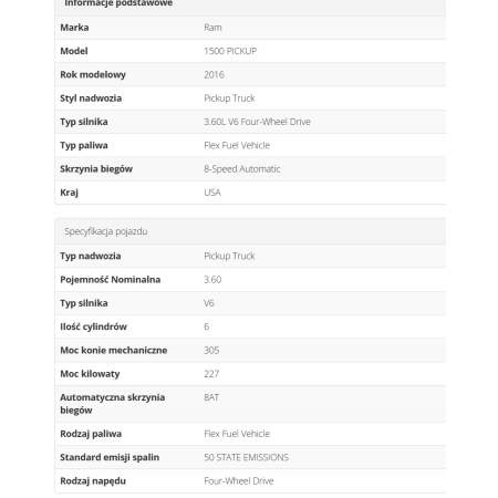 U1 DODGE RAM 1500 IV LIFT 14- 3.6 KOLEKTOR SSĄCY 04593992AE
