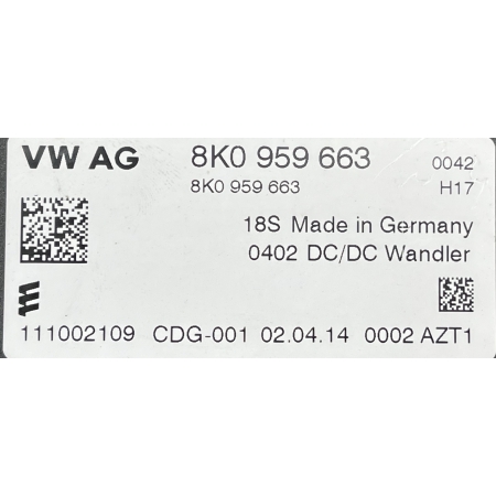 B1 PORSCHE MACAN S 2015 STEROWNIK MODUŁ STABILIZATOR NAPIĘCIA 8K0959663F