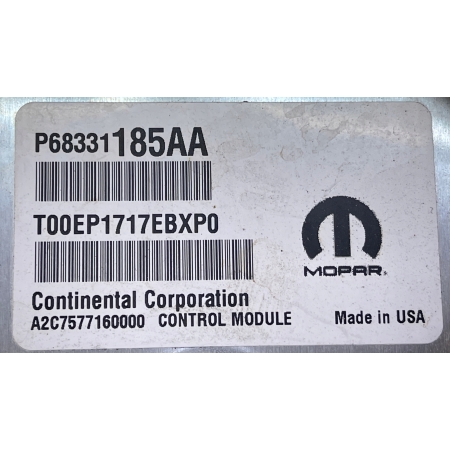 U4 DODGE CHARGER 15- 5.7 STEROWNIK SILNIKA KOMPUTER 68331185AA