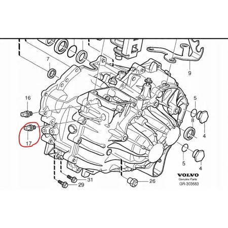 VOLVO CZUJNIK SKRZYNI BIEGÓW 31437704 ORYGINAŁ