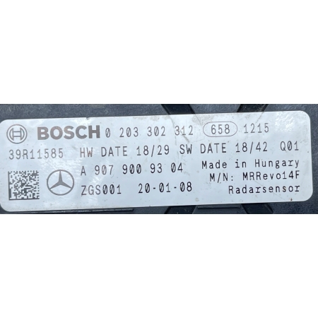 MERCEDES SPRINTER W907 RADAR SENSOR DISTRONIC A9079009304