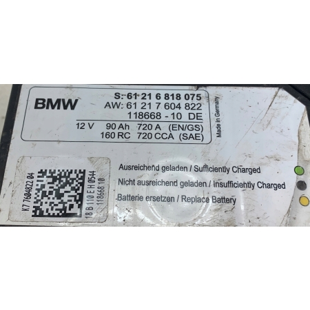 AKUMULATOR BMW 90 Ah 720A 12V 6818075 7604822 2017 ROK