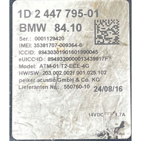 MODUŁ BLUETOOTH BMW G11 F25 F30 2447795