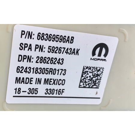 U8 PACIFICA 16- NAPĘD MECHANIZM DRZWI PRAWY TYŁ 68368918AC 68369596AB