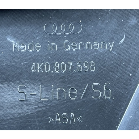 AUDI A6 C8 S6 S-LINE KRATKA ZDERZAKA PRAWA PRZÓD 4K0807698