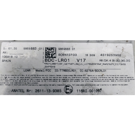 M70 BMW X1 F48 STEROWNIK MODUŁ BDC FEM 9869883